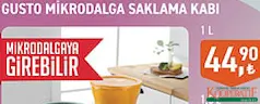 GUSTO MİKRODALGA SAKLAMA KABI 1 L